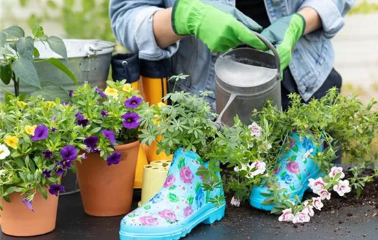 Auf den Schuh gekommen – Upcycling mit Gummistiefeln Auf den Schuh gekommen – Upcycling mit Gummistiefeln
