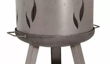 Siena Garden Feuerschalenaufsatz silber/anthrazit Stahl 