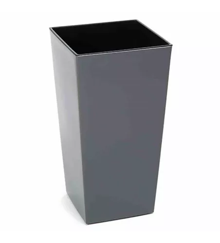 Siena Garden Pflanzkübel Lyon, eckig, 25x25x46,5 cm Hochglanzoptik in anthrazit Kunststoff  Siena Garden Pflanzkübel Lyon, eckig, 25x25x46,5 cm Hochglanzoptik in anthrazit Kunststoff