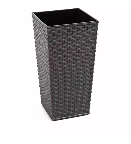 Siena Garden Pflanzkübel Paris, eckig, 40x40x75,3 cm Rattanoptik in graphit Kunststoff  Siena Garden Pflanzkübel Paris, eckig, 40x40x75,3 cm Rattanoptik in graphit Kunststoff