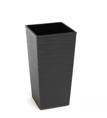 Siena Garden Pflanzkübel Nizza, eckig, 40x40x75,3 cm Rillenoptik in graphit Kunststoff  Siena Garden Pflanzkübel Nizza, eckig, 40x40x75,3 cm Rillenoptik in graphit Kunststoff