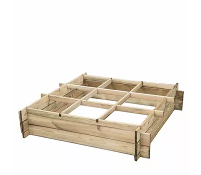 Siena Garden Hochbeet Carl 100x100x18 cm Kiefernholz in natur und Geotextil Siena Garden Hochbeet Carl 100x100x18 cm Kiefernholz in natur und Geotextil