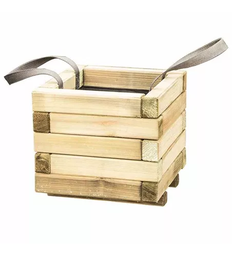 Siena Garden Pflanzkübel Taunus, eckig, inkl. Geotextil und Tragschlaufen, 40x40x32 cm aus Kiefernholz  Siena Garden Pflanzkübel Taunus, eckig, inkl. Geotextil und Tragschlaufen, 40x40x32 cm aus Kiefernholz