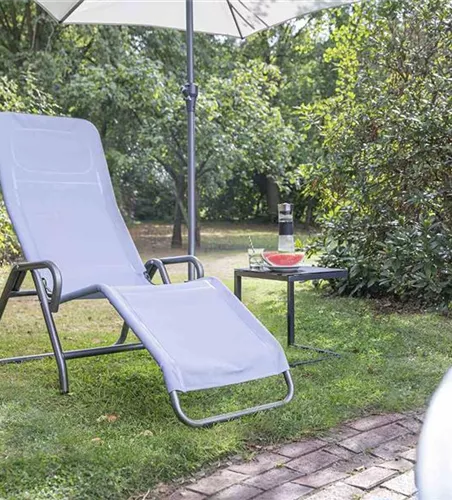 Siena Garden Kippliege Bito Textilbezug in taubenblau, 139 x 72 x 118 cm anthrazit