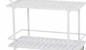 Siena Garden Bali Servierwagen 98 x 57 x 83 cm matt weiß 