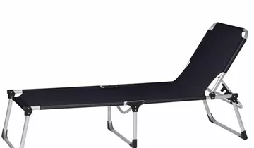 Siena Garden Dreibeinliege XXL silber/schwarz Aluminium/Textilene 
