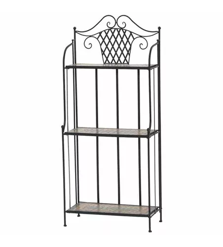 Siena Garden Prato Regal 143cm Eisen/Mosaikoptik 3 Böden 