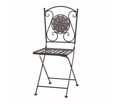 Siena Garden Como Klappstuhl 37 x 36 x 90 cm matt schwarz mit mosaikoptik  Siena Garden Como Klappstuhl 37 x 36 x 90 cm matt schwarz mit mosaikoptik