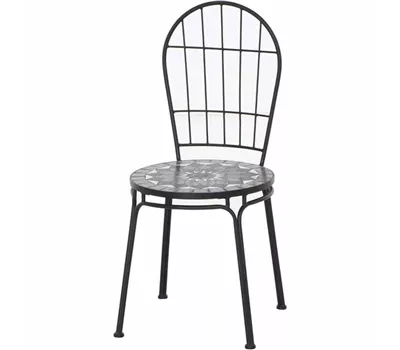 Siena Garden Como Klappstuhl 49 x 43 x 93,5 cm matt schwarz mit mosaikoptik  Siena Garden Como Klappstuhl 49 x 43 x 93,5 cm matt schwarz mit mosaikoptik