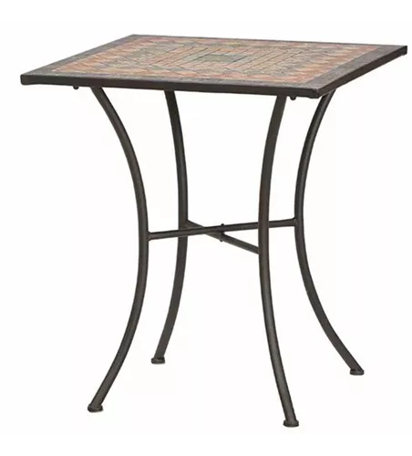 Siena Garden Prato Tisch 64x64cm Eckig Eisen/Mosaikoptik 