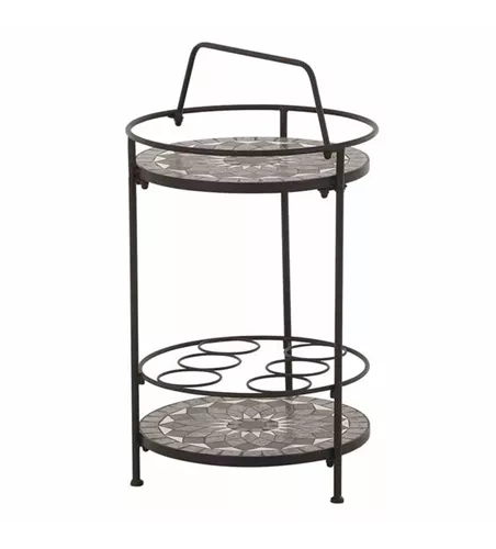 Siena Garden Como Beistelltisch Ø42x74cm Stahl/Keramik 