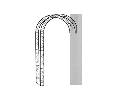 Siena Garden Rosenbogen Cambridge 130x35x245cm schwarz Metall  Siena Garden Rosenbogen Cambridge 130x35x245cm schwarz Metall