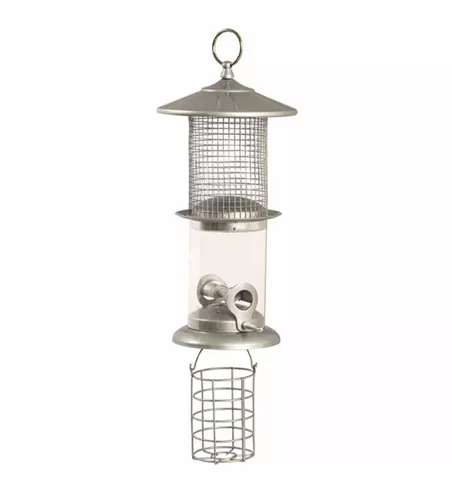 Siena Garden Futtersäule Dreierlei 18x18x50 cm silber Metall