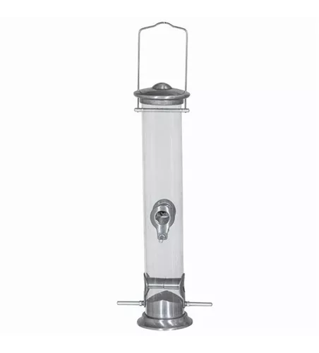 Siena Garden Futtersäule für Mischfutter, 39x16x16 cm silber Aluminium