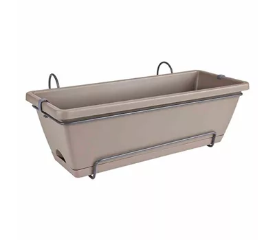 Elho Blumenkasten Barcelona Allin1 50 cm x 20 cm x 17 cm taupe Kunststoff Elho Blumenkasten Barcelona Allin1 50 cm x 20 cm x 17 cm taupe Kunststoff