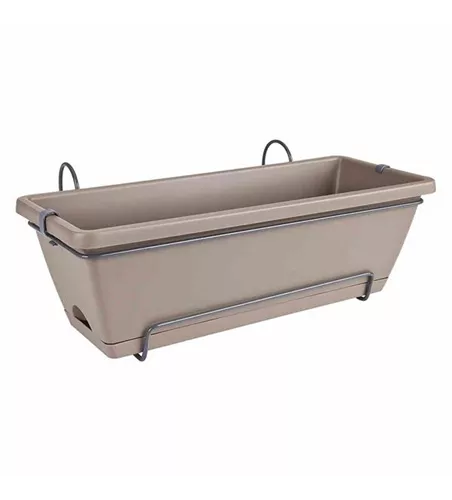 Elho Blumenkasten Barcelona Allin1 50 cm x 20 cm x 17 cm taupe Kunststoff Elho Blumenkasten Barcelona Allin1 50 cm x 20 cm x 17 cm taupe Kunststoff