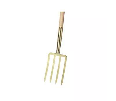 Ideal Spatengabel, 4 Bajonettzinken, T Stiel 85cm Gold  Ideal Spatengabel, 4 Bajonettzinken, T Stiel 85cm Gold