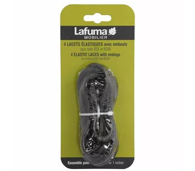 Lafuma Gummischnüre mit Endkappe schwarz  Lafuma Gummischnüre mit Endkappe schwarz