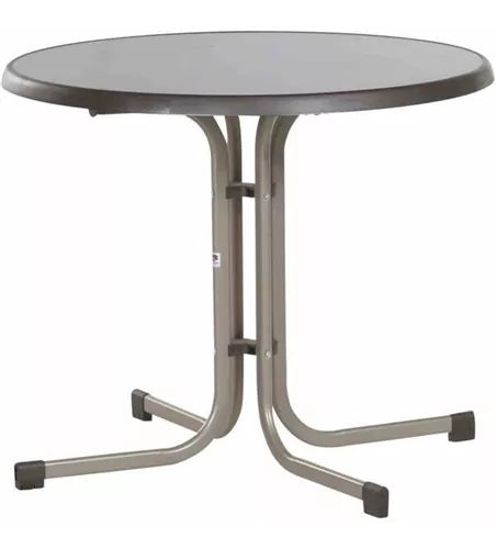 Sieger Gartentisch Mecalit Ø 86 H 72 cm mocca