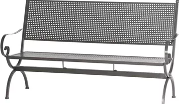 MBM Gartenbank Romeo 3-Sitzer 62 cm x 170 cm x 100 cm marrone Eisen