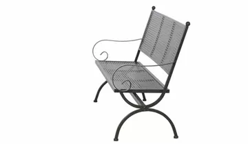 MBM Gartenbank Romeo 3-Sitzer 62 cm x 170 cm x 100 cm marrone Eisen