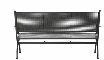 MBM Gartenbank Romeo 3-Sitzer 62 cm x 170 cm x 100 cm marrone Eisen