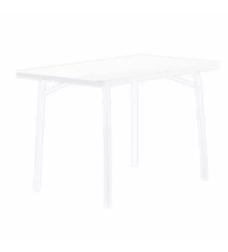 Sieger Gartentisch klappbar 115 x 70 cm weiß Stahl