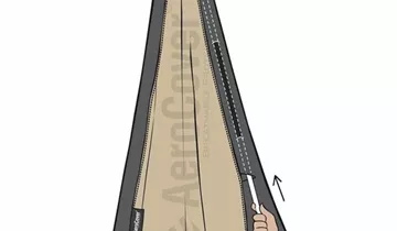 Aerocover Schutzhülle für Ampelschirm 250x55 cm