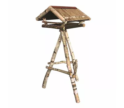 H.G-Vogel Vogelfutterhaus mit Ständer 52x55x25 cm Birke  H.G-Vogel Vogelfutterhaus mit Ständer 52x55x25 cm Birke