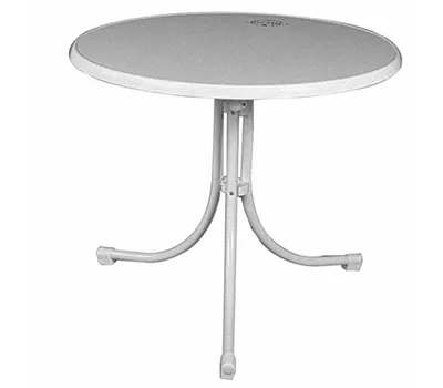MFG Gartentisch klappbar Sevelitplatte Ø 85 weiß Stahl  MFG Gartentisch klappbar Sevelitplatte Ø 85 weiß Stahl