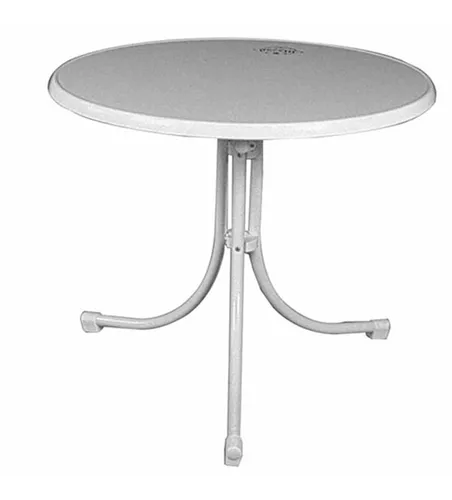 MFG Gartentisch klappbar Sevelitplatte Ø 85 weiß Stahl 