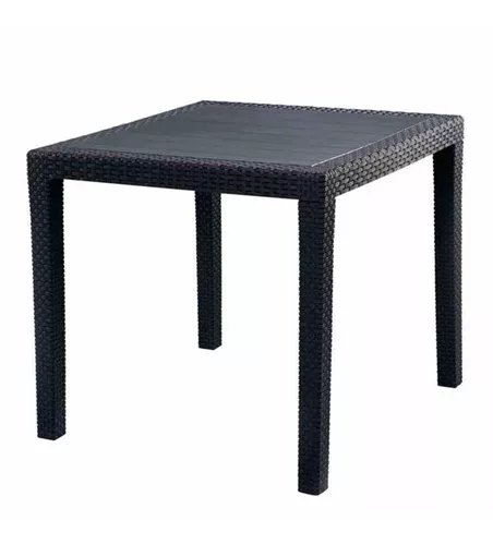 Progarden Gartentisch King Rattaneffekt anthrazit Kunststoff