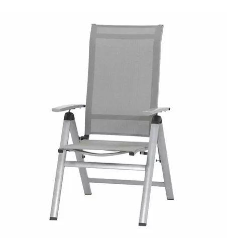 MWH Klappstuhl Fabulo Textilgewebe 66,5 cm x 61,5 cm x 111 cm Silber