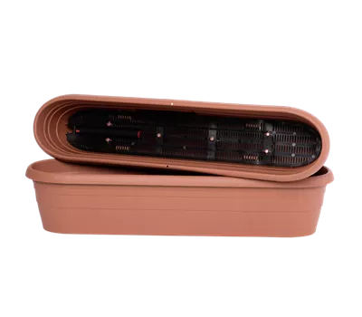 Balkonkasten Adria, terracotta, mit Wasserstandsanzeiger Balkonkasten Adria, terracotta, mit Wasserstandsanzeiger