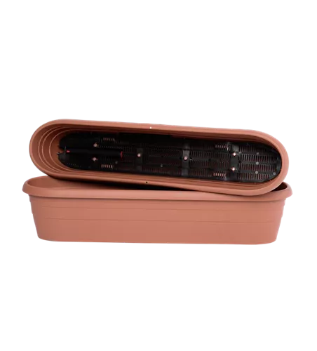 Balkonkasten Adria, terracotta, mit Wasserstandsanzeiger Balkonkasten Adria, terracotta, mit Wasserstandsanzeiger