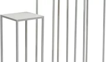 fleur ami STAGE Blumensäule metall, 30 x 30 cm, Höhe 125 cm, weiß matt