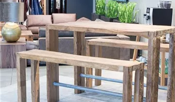 fleur ami HAPPY HOUR Bartisch, 150x80/105 cm, recyceltes Teak