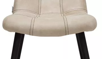 fleur ami EMILY Esszimmerstuhl, 62x47/84cm, Mikrofaser, creme, Karbon-matt