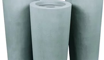 fleur ami POLYSTONE CONICAL Pflanzgefäß, 48/110 cm, grau