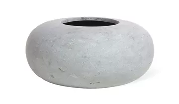fleur ami POLYSTONE DONUT Pflanzgefäß, 60/26 cm, grau