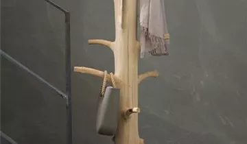 fleur ami MANGOSTAN Garderobe stehend, Ø 50/200 cm, mit Standfuß 40x40cm, Mangostan gebleicht