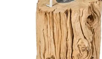 fleur ami ECOWOOD Designleuchte groß, 25x25/70 cm, weiß/Holz