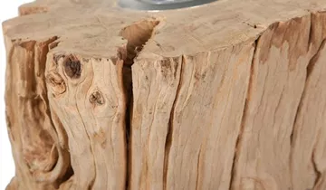 fleur ami ECOWOOD Designleuchte groß, 25x25/70 cm, weiß/Holz