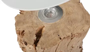 fleur ami ECOWOOD Designleuchte groß, 25x25/70 cm, weiß/Holz