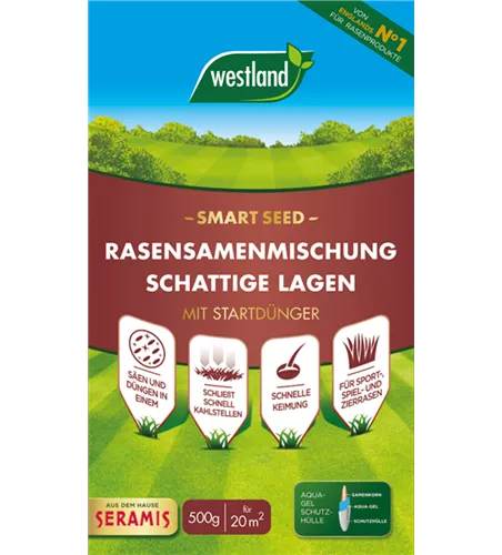 Westland Rasensamenmischung Schattige Lagen "Smart Seed" 500 g