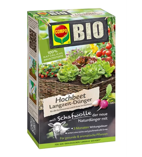 Compo BIO Hochbeet Langzeit-Dünger mit Schafwolle  Compo BIO Hochbeet Langzeit-Dünger mit Schafwolle