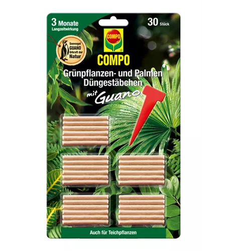 Compo Grünpflanzen- und Palmen Düngestäbchen mit Guano  Compo Grünpflanzen- und Palmen Düngestäbchen mit Guano