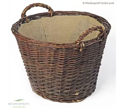 Weidenprofi Weidenkorb, Erntekorb rund, mit Jute, dunkel Weidenprofi Weidenkorb, Erntekorb rund, mit Jute, dunkel