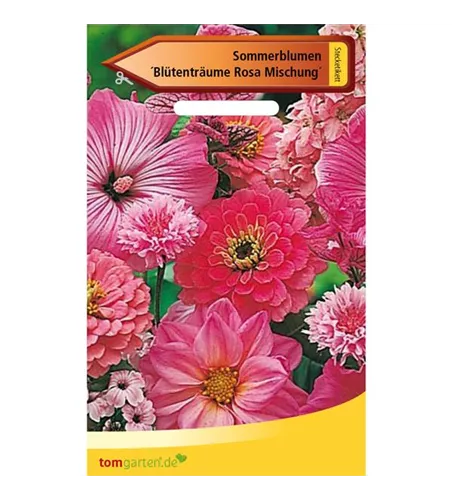 Sommerblumen 'Blütenträume Rosa Mischung'