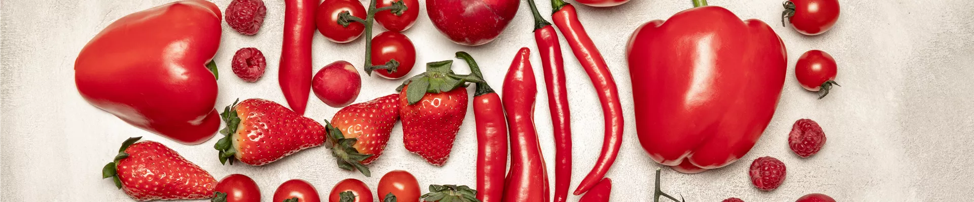 Rotes Obst und Gemüse Rotes Obst und Gemüse